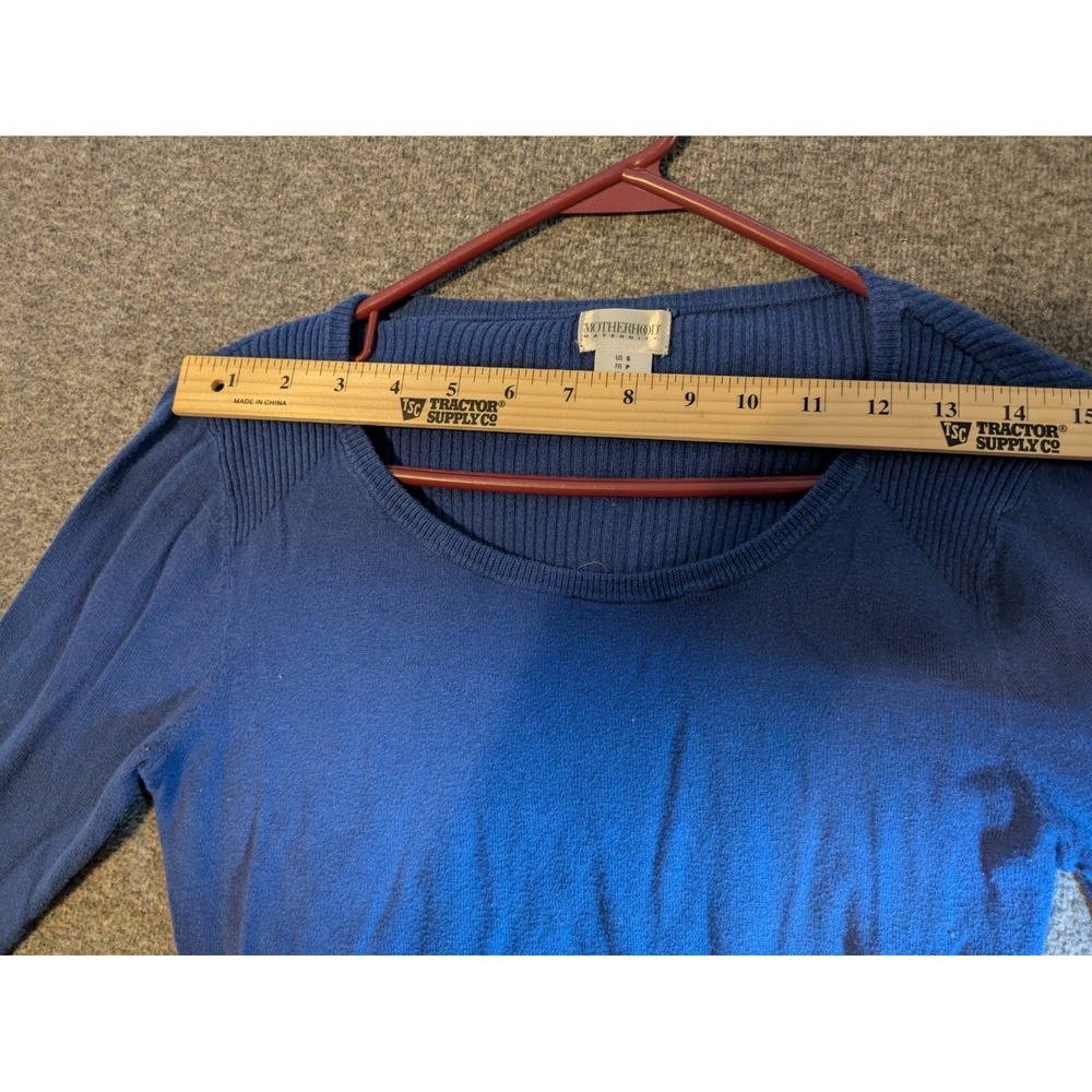 Motherhood Maternity Women's Royal Blue Lightweight Scoop Neck Sweater Small - Picture 6 of 9